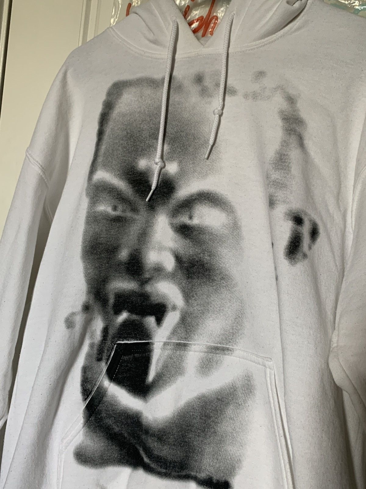 image of Very Playboi Carti Vamp Face Hoodie in White, Men's (Size Medium)