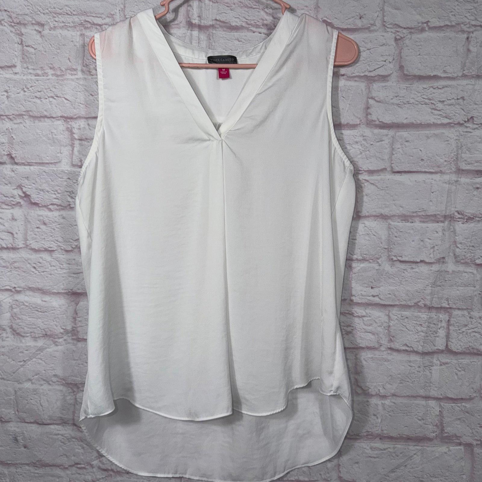 Vince Camuto Vince Camuto Women's Sleeveless V-Neck Blouse - Medium Size M / US 6-8 / IT 42-44 - 1 Thumbnail