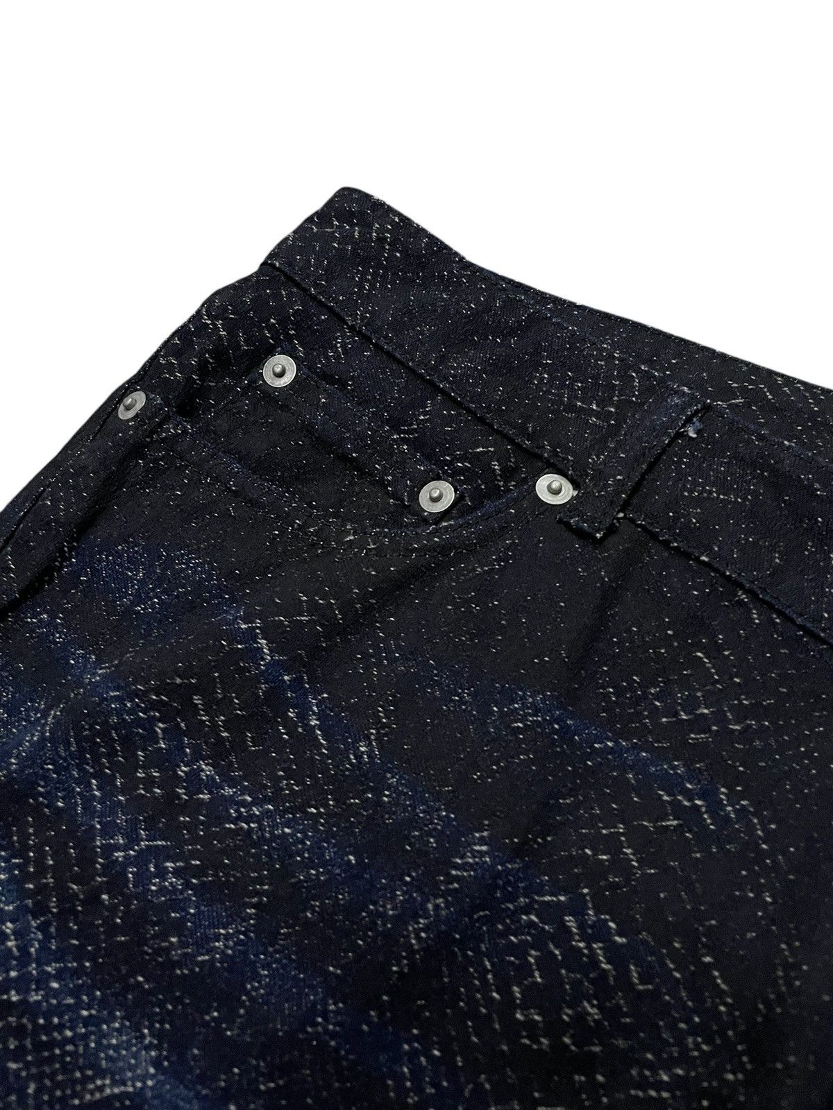 5351 POUR LES HOMMES × semanticdesign CPA Japan 🐍 Jacquard Phantom Snake Pattern Scale Flare Jeans Size US 31 - 8 Thumbnail