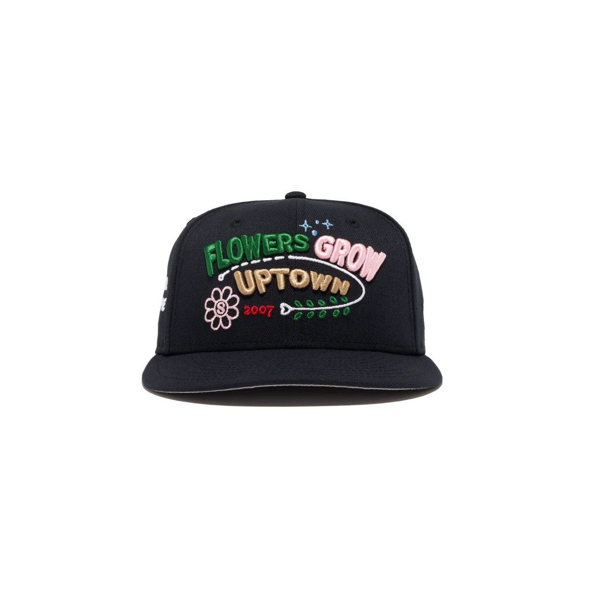 New Era Jae Tip Navy New Era Fitted Hat Uptown Grows Flowers Size ONE SIZE - 1 Thumbnail