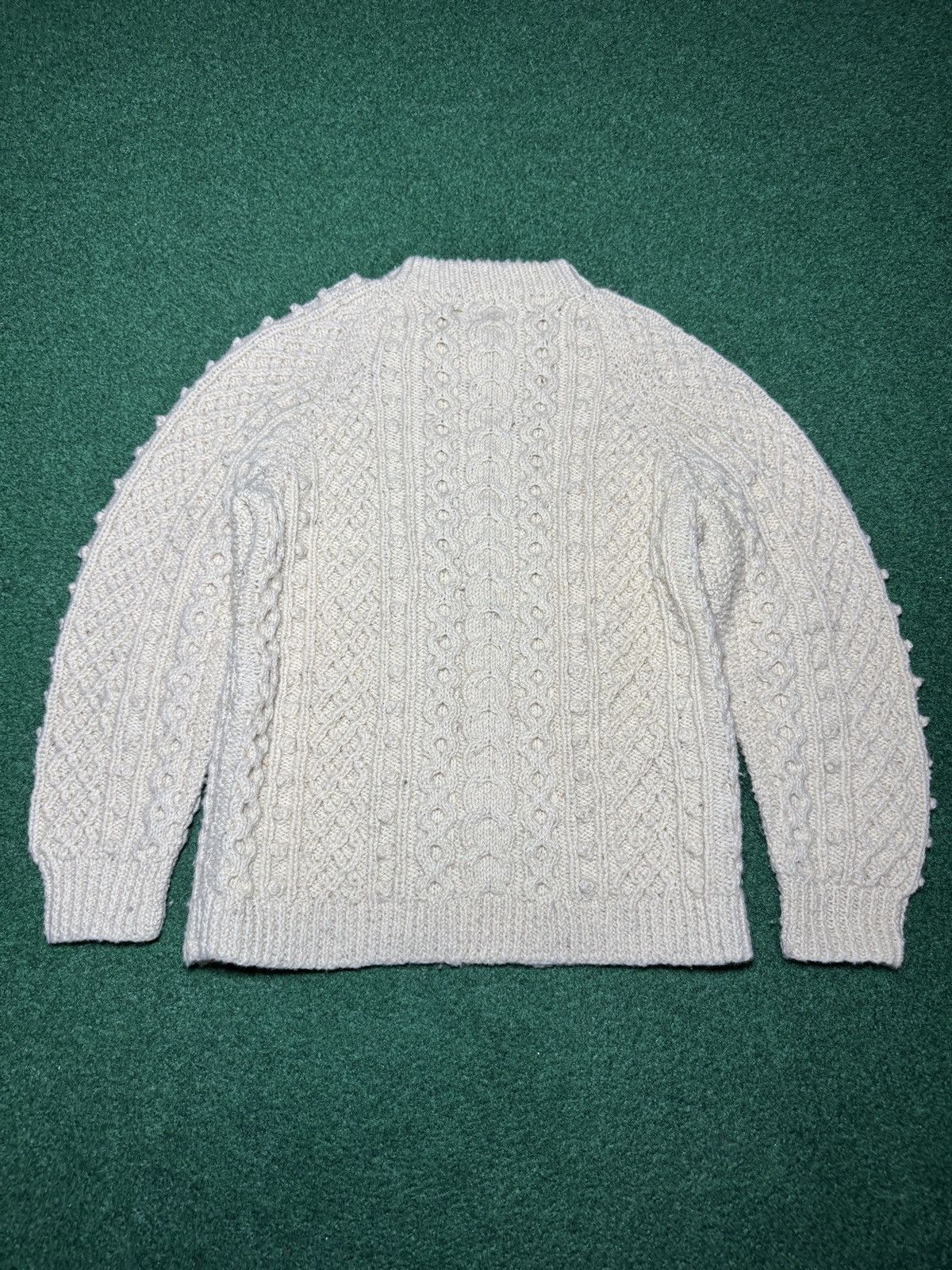 Vintage True Vintage Fisherman Cable Knit Sweater 17x23 Wool Size XS / US 0-2 / IT 36-38 - 4 Thumbnail