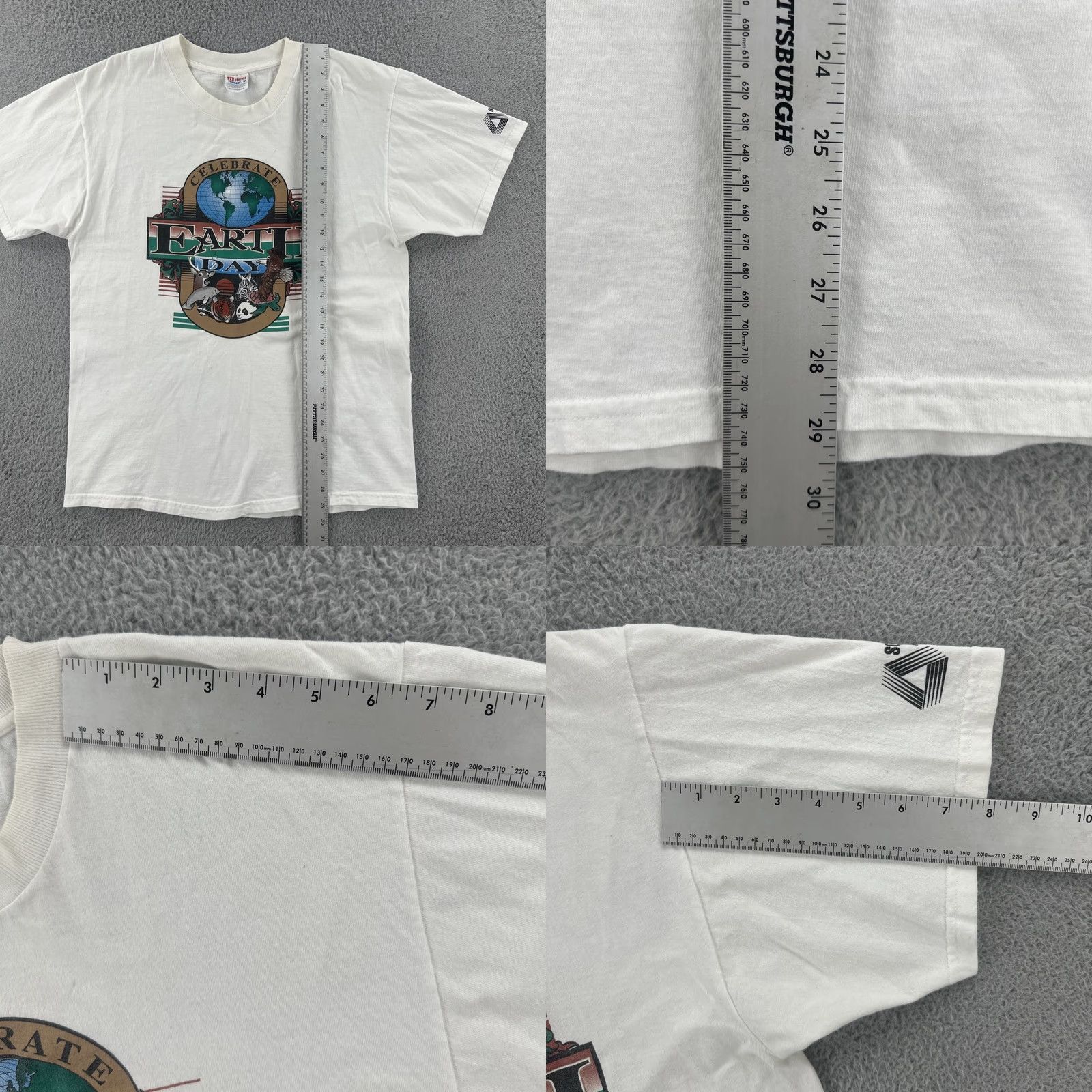 Hanes VINTAGE Hanes Comfort-T T Shirt White XL Mens 90s Earth Day 1996 Central Ohio Size US XL / EU 56 / 4 - 9 Thumbnail