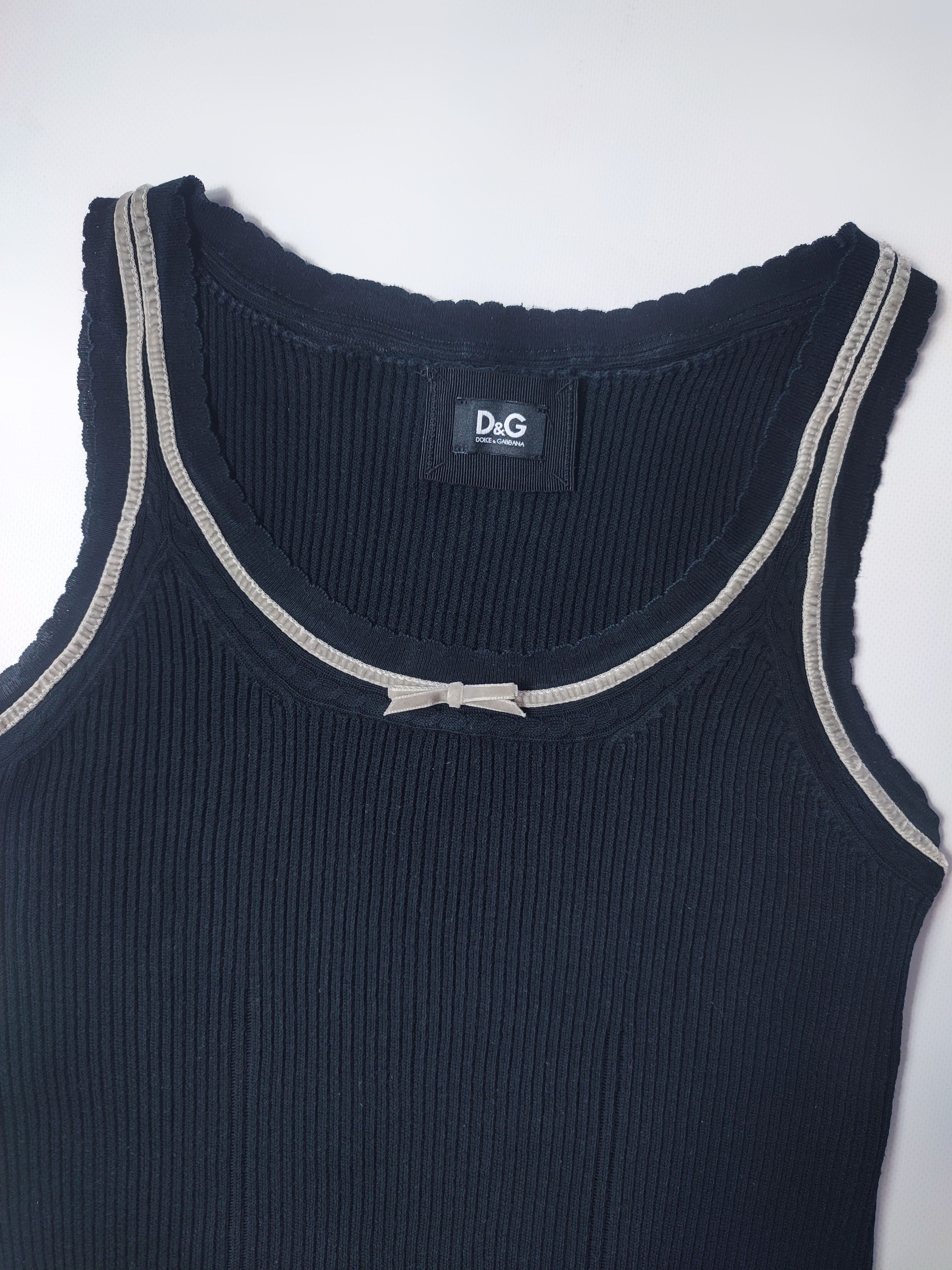 Dolce & Gabbana Dolce Gabbana Ribbed Top Size L / US 10 / IT 46 - 3 Thumbnail
