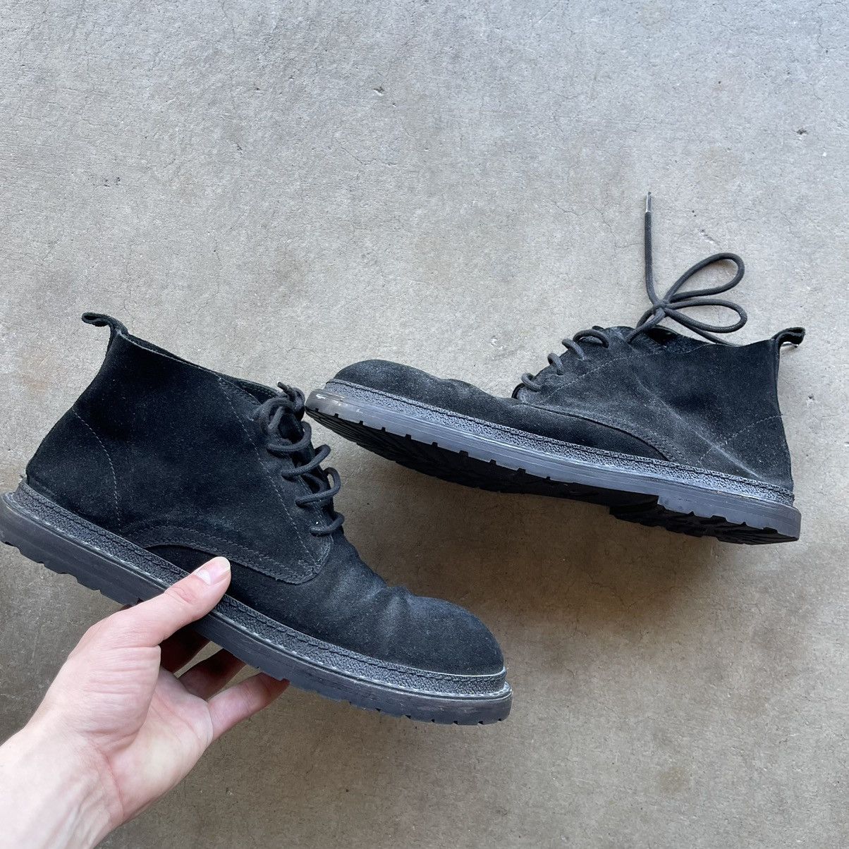 Ann Demeulemeester Suede Mid Derby Boot