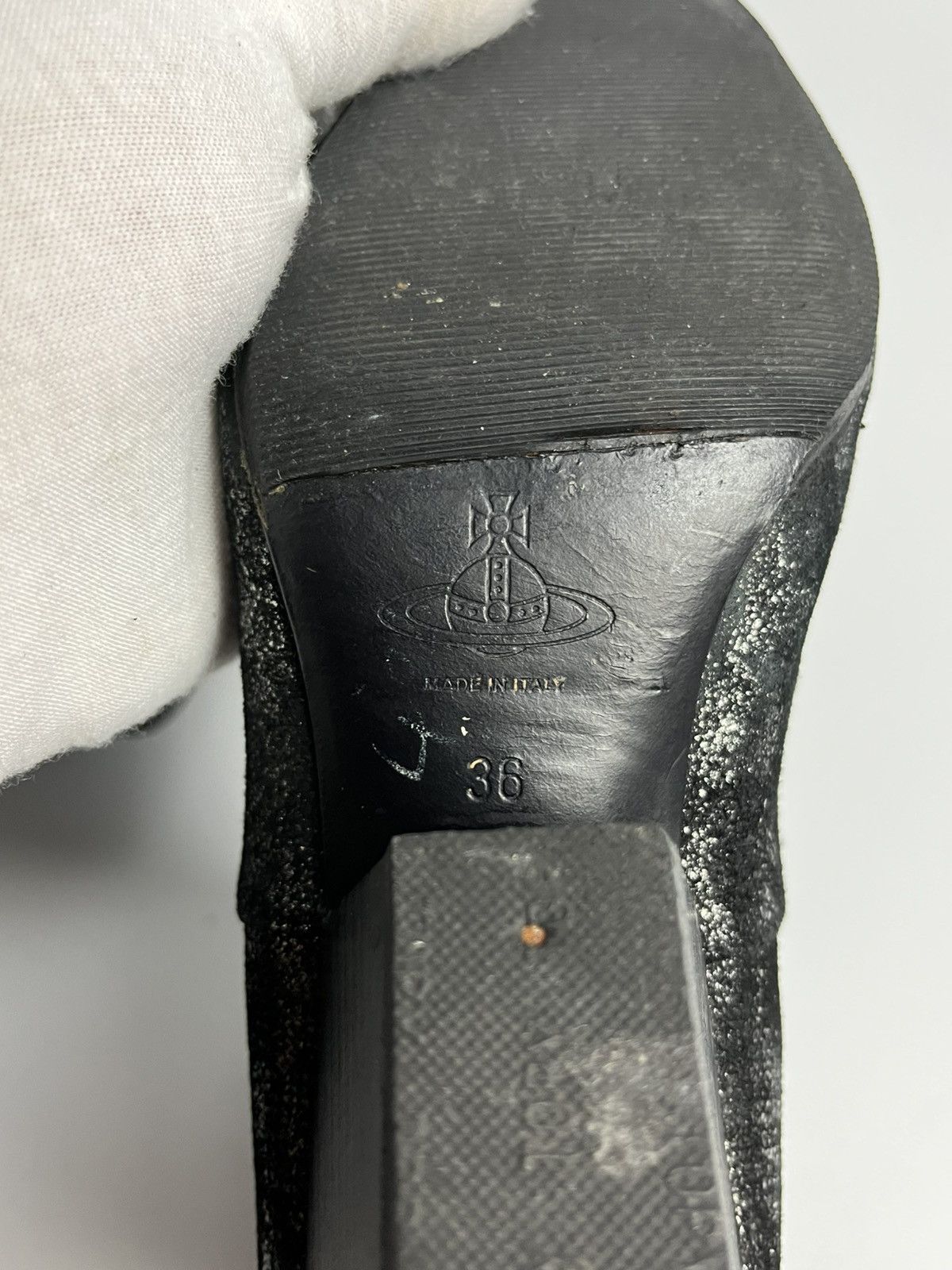Vivienne Westwood Vivienne Westwood Black Glitter Pointed Toe Ankle Boots Size US 6 / IT 36 - 13 Thumbnail