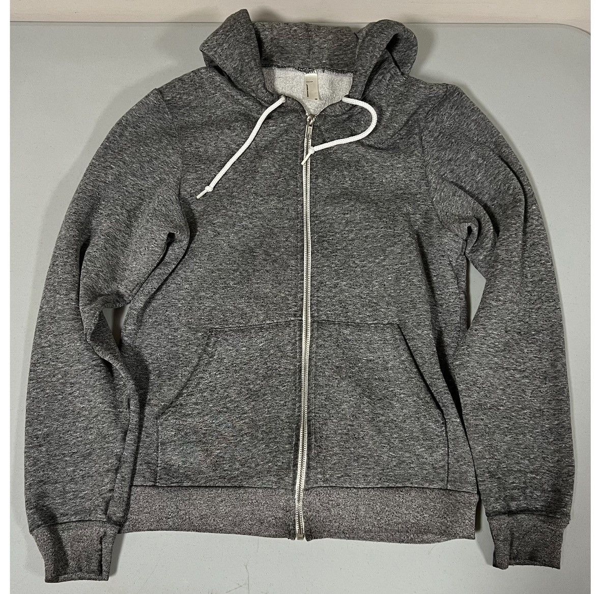 American Apparel Gray Marled Zipper Sweater Sweatshirt Hoodie Outerwear XS 🩶 Size US XS / EU 42 / 0 - 2 Thumbnail