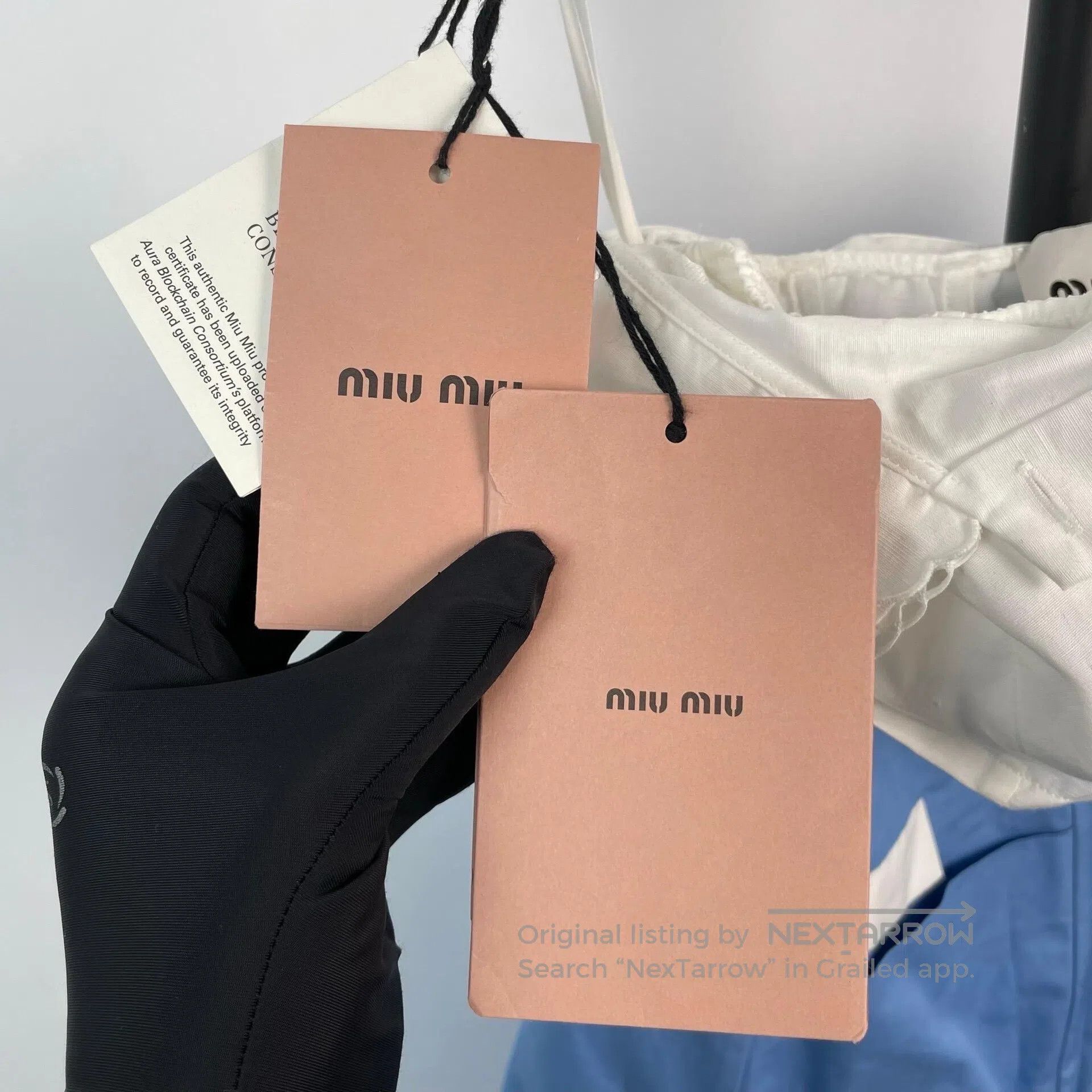 Miu Miu Miu Miu Sky Blue Buckle Deconstructed Dress| Size XS / US 0-2 / IT 36-38 - 4 Thumbnail