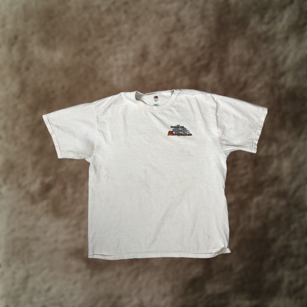 Vintage VINTAGE California Route 66 Rendezvous T-Shirt Mens XL White Size US XL / EU 56 / 4 - 1 Thumbnail