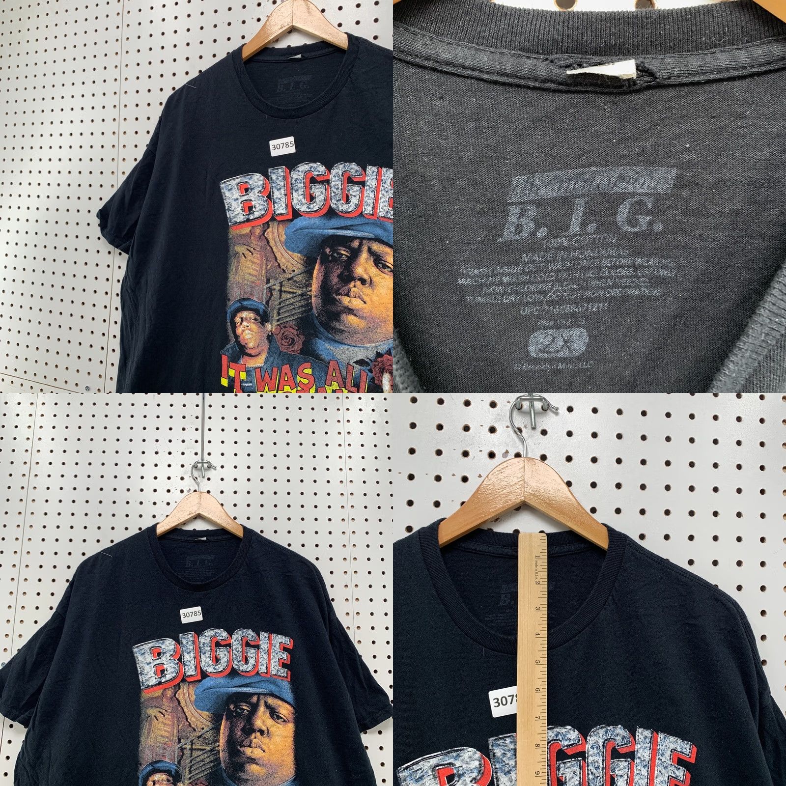 Etro Notorious BIG Shirt Mens 2XL Black Rap Tee Retro Hip Hop Short SLeeve 26X30 Size US XXL / EU 58 / 5 - 8 Thumbnail