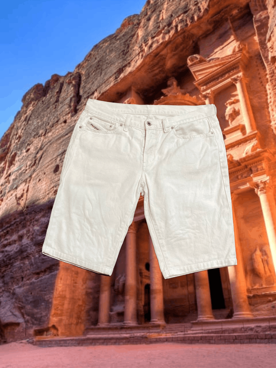 Diesel Diesel logo Vintage white denim Shorts Y2K made in Italy Size US 32 / EU 48 - 1 Thumbnail