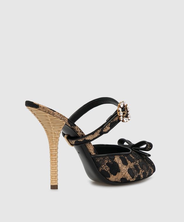 Dolce & Gabbana o1y0925 Stiletto Heel Sandals in Black/Brown Size US 6 / IT 36 - 3 Thumbnail