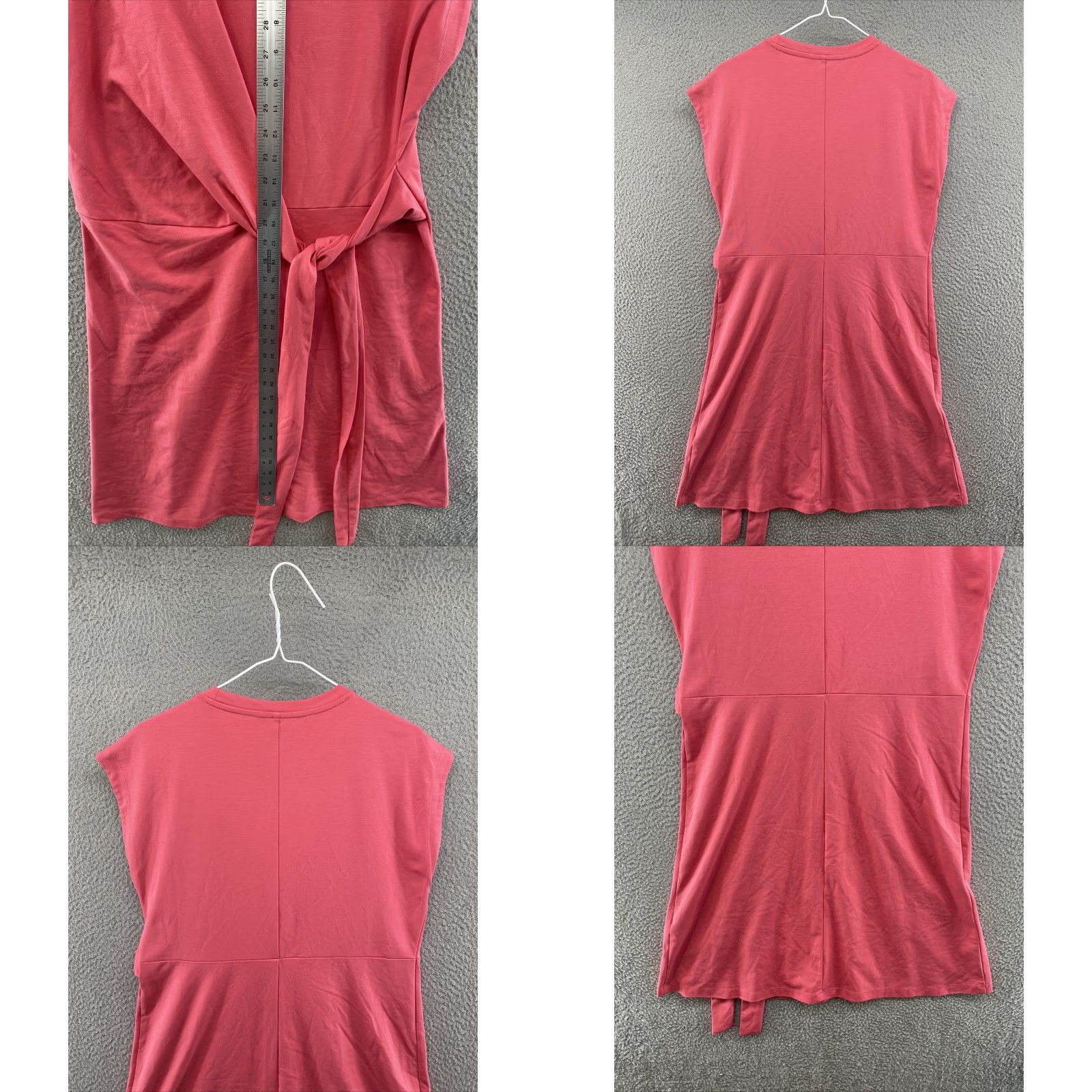 Banana Republic Banana Republic Dress Women's Pink Belted Sleeveless Rayon Stretch Knee Length S Tank Dress Womens Size S / US 4 / IT 40 - 8 Thumbnail