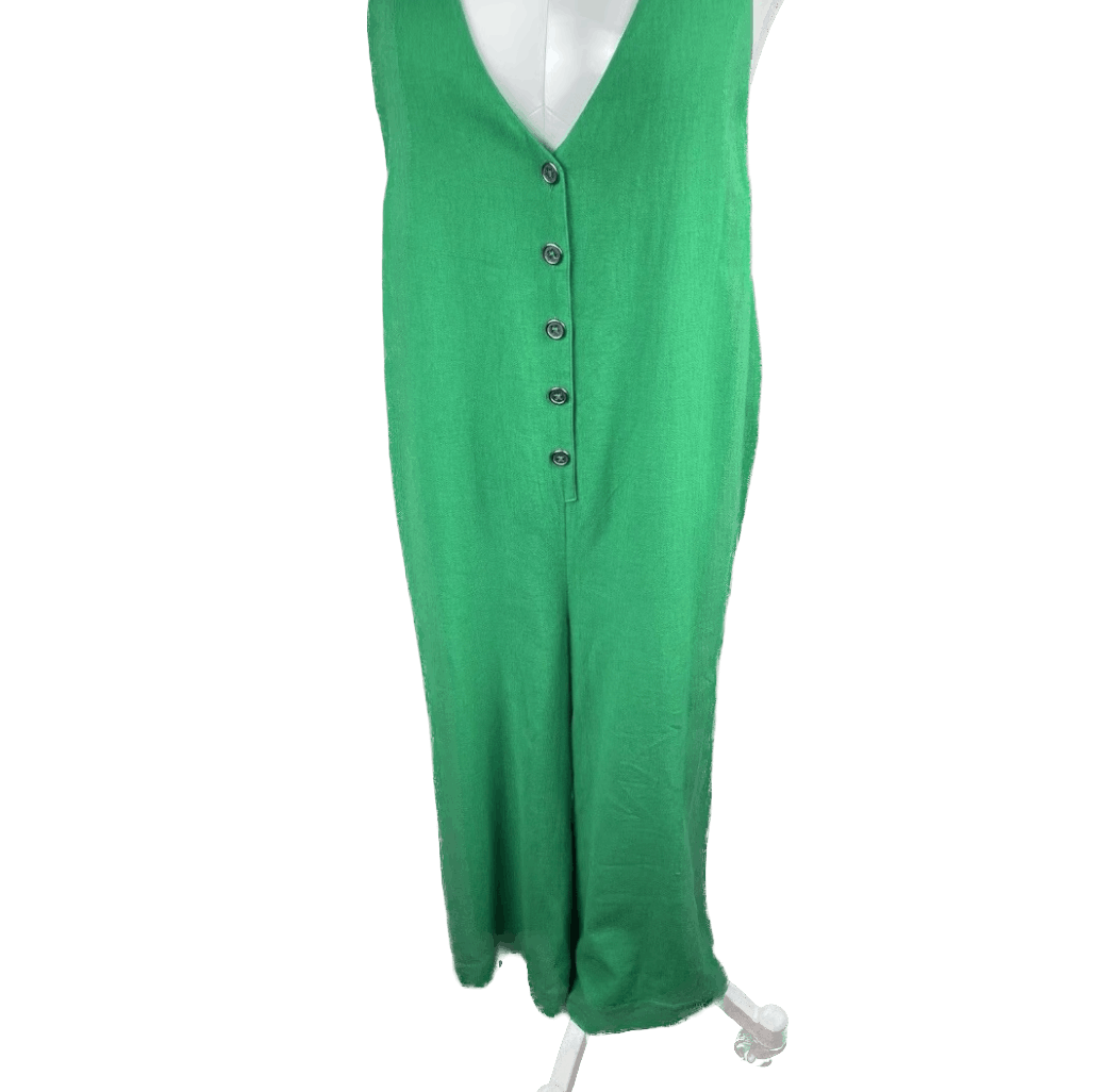 Free People Free People Jumpsuit Kelly Green Boho Overalls Jumpsuit XS Size 25" / US 0 / IT 36 - 19 Thumbnail