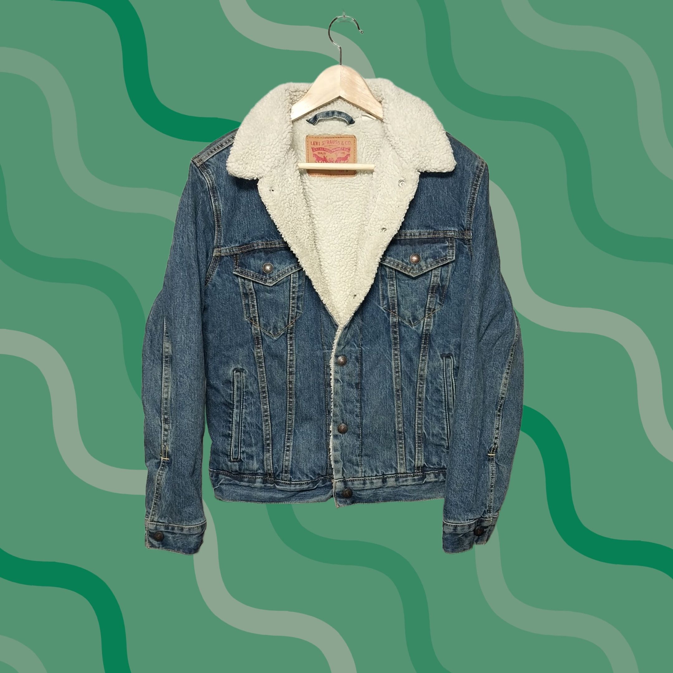 Levi's Levi's Denim Jacket Bomber Lined Sherpa Size S Men Blue Size US S / EU 44-46 / 1 - 1 Thumbnail