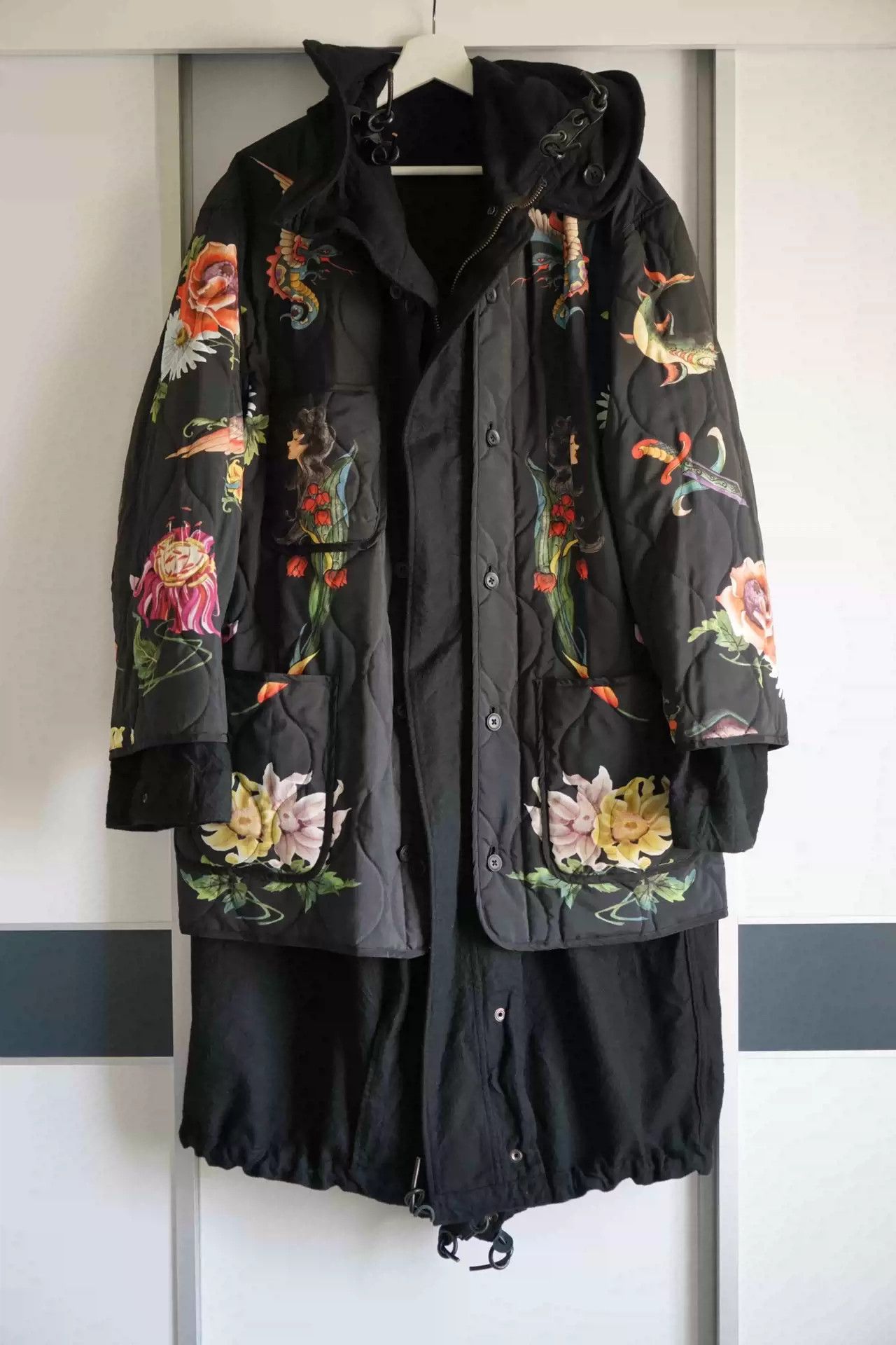 Yohji Yamamoto Yohji Yamamoto 03aw Ukiyo-e Full Print Double-sided Coat Size US L / EU 52-54 / 3 - 1 Thumbnail