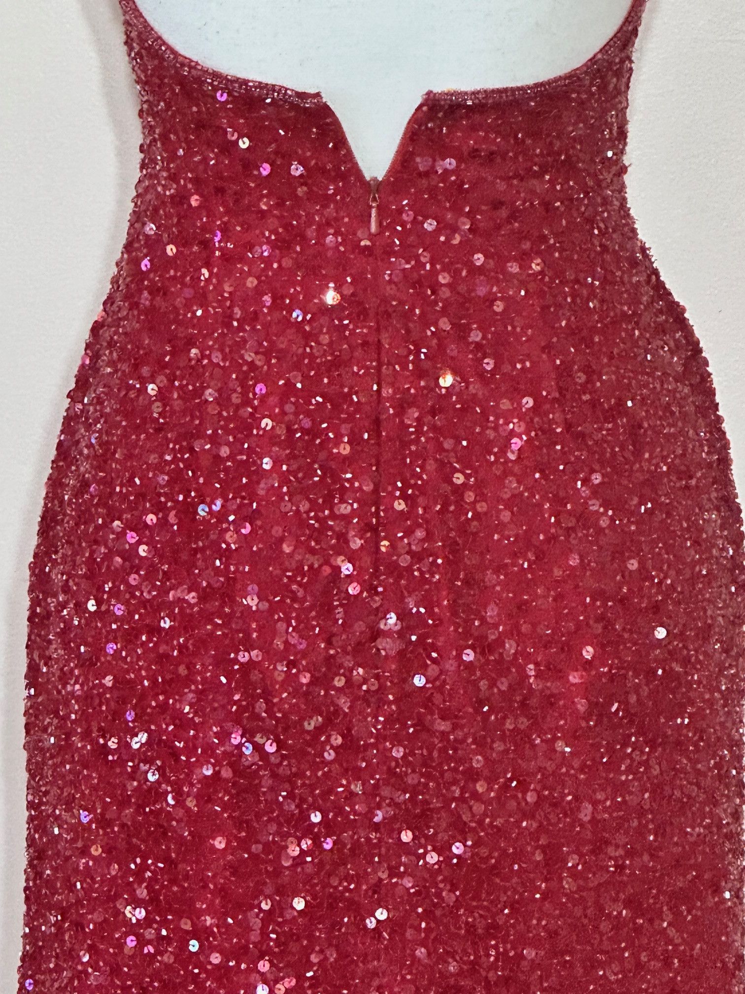 Vintage Scala Red Beaded and Sequin Halter Gown Size M Size M / US 6-8 / IT 42-44 - 3 Thumbnail
