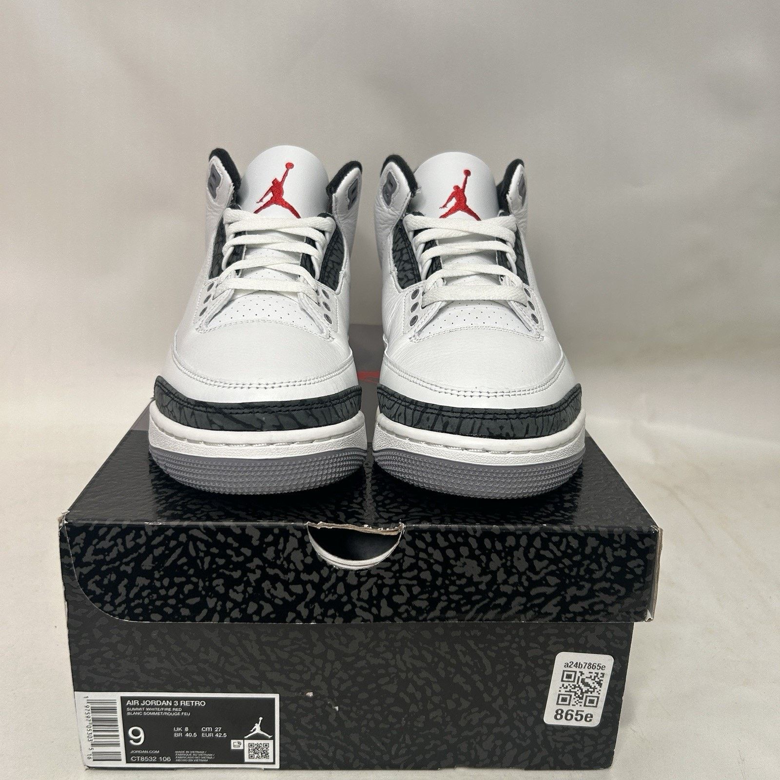 Jordan Brand Nike Air Jordan 3 Retro OG “Cement Grey” Size US 9 / EU 42 - 2 Thumbnail
