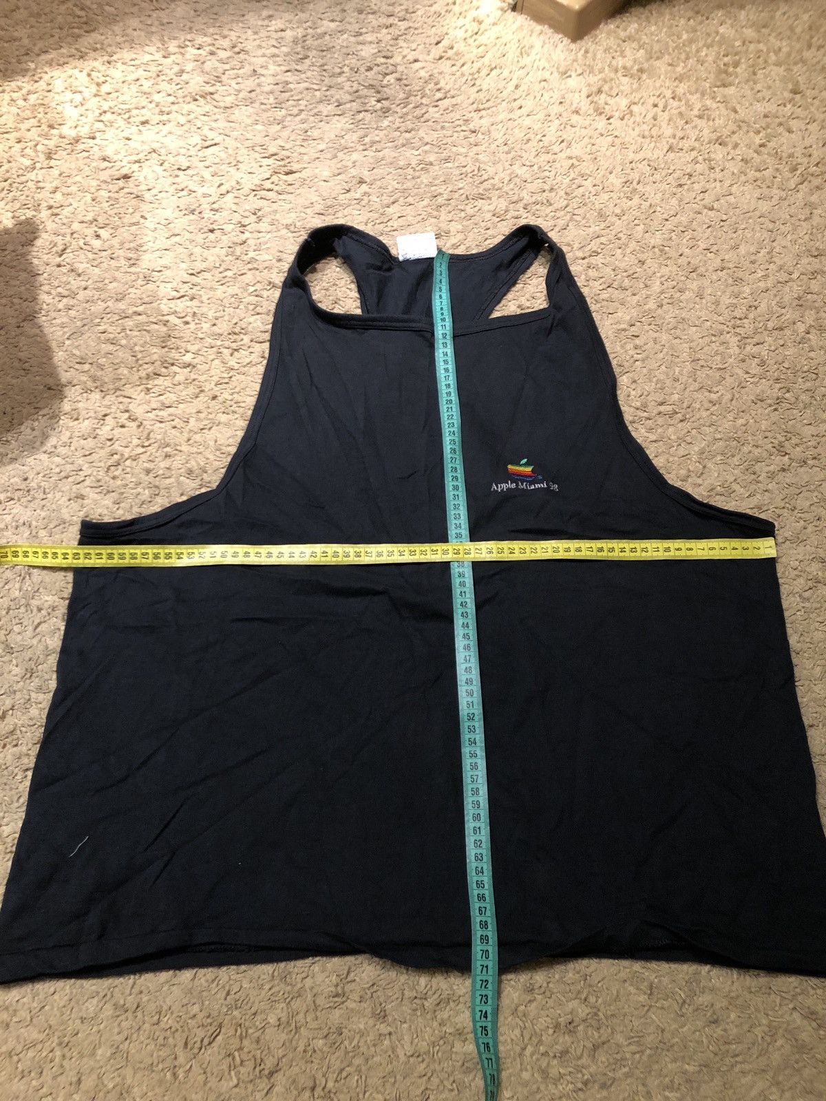 Apple Vintage Apple Miami 1998 Tank Top T-Shirt Black Rainbow Logo Size US XL / EU 56 / 4 - 6 Thumbnail