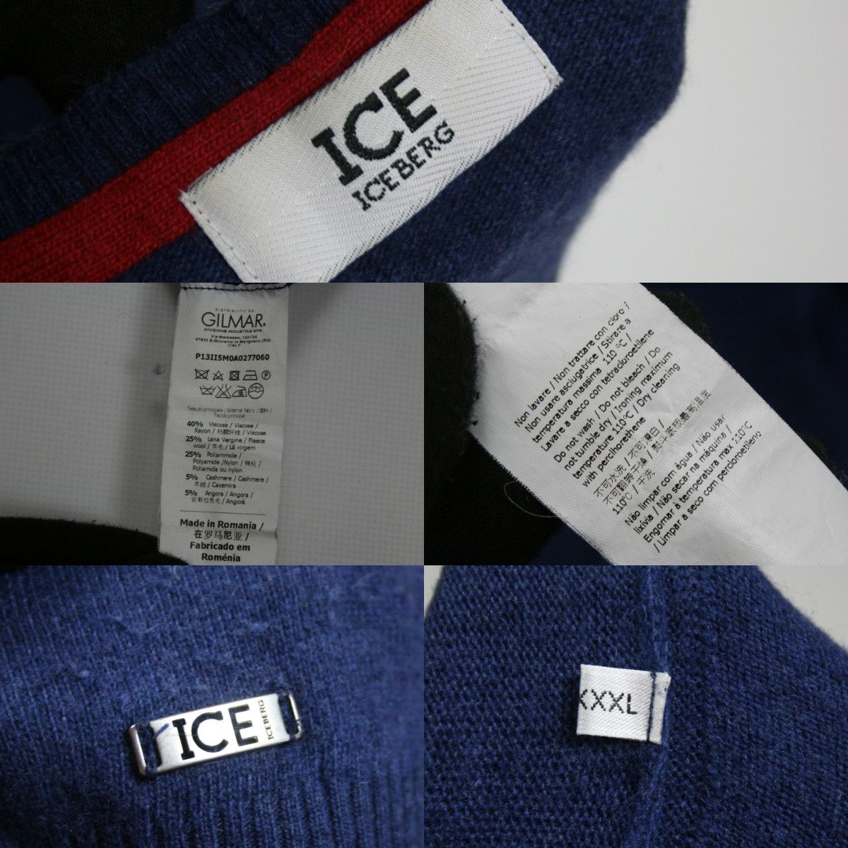 00S Big Logo Wool Knit Sweater Vintage