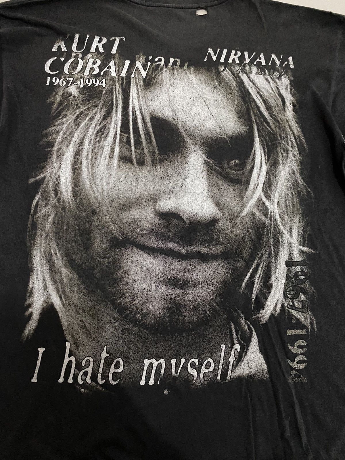 Nirvana Vintage Nirvana Kurt Cobain I Hate My Self 90s Tshirt Size US XL / EU 56 / 4 - 8 Thumbnail