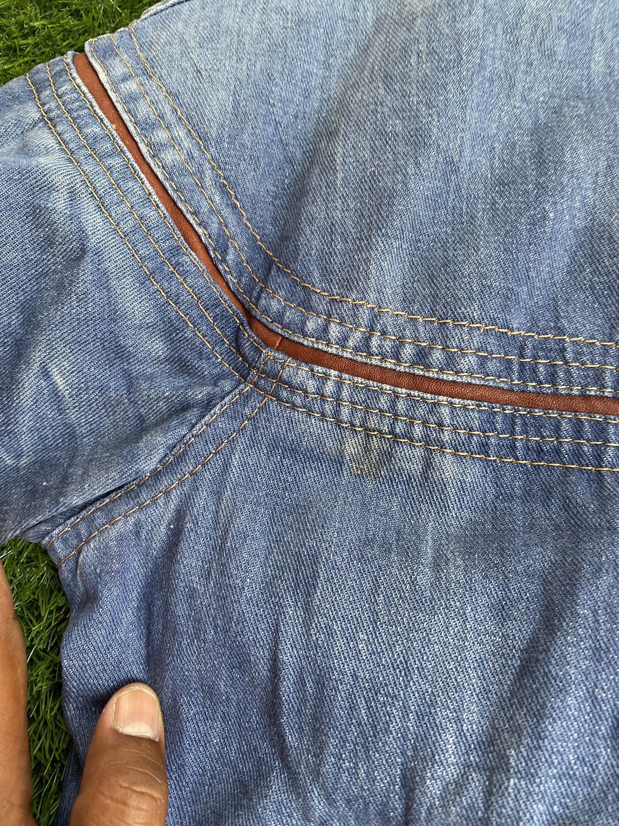 Other Seditioneries Vintage Leather Denim Jacket Size US XL / EU 56 / 4 - 9 Thumbnail