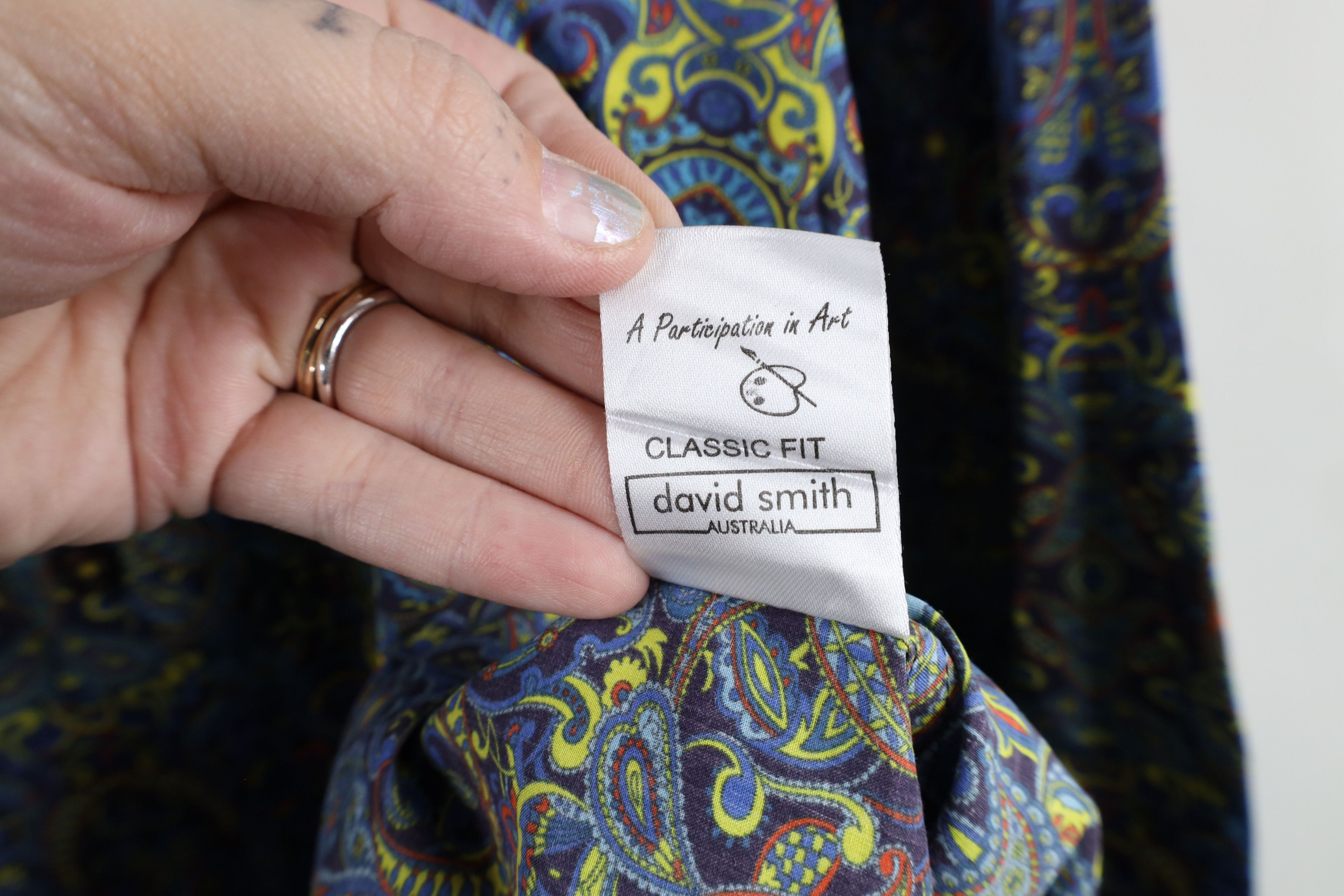 Vintage David Smith Australia Geometric Flip Cuff Button Shirt Size US XXL / EU 58 / 5 - 9 Thumbnail