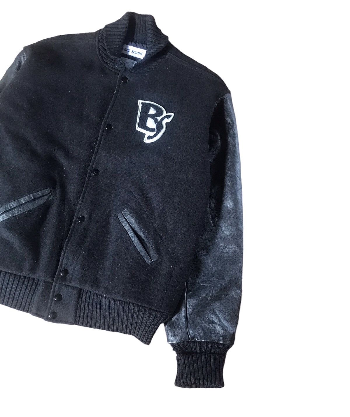 Other 🔥🔥🔥Vtg Wool Varsity sleeve leather Jacket Size US M / EU 48-50 / 2 - 3 Thumbnail