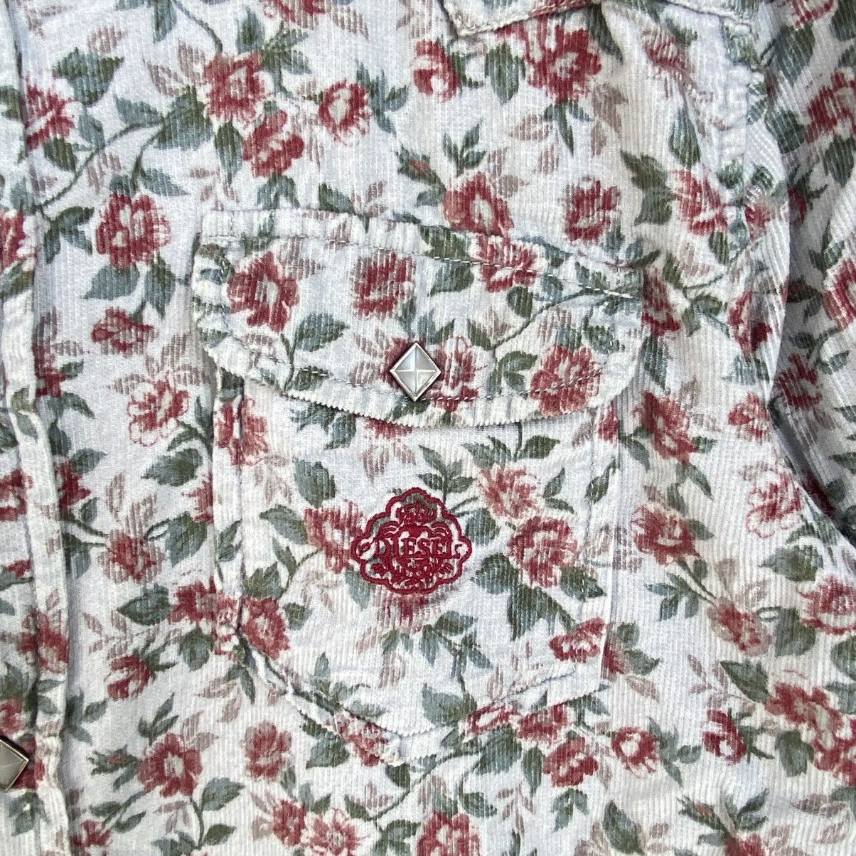 Other Vintage Diesel Blue Floral Button Up Pullover Jumper Size M Size M / US 6-8 / IT 42-44 - 4 Thumbnail