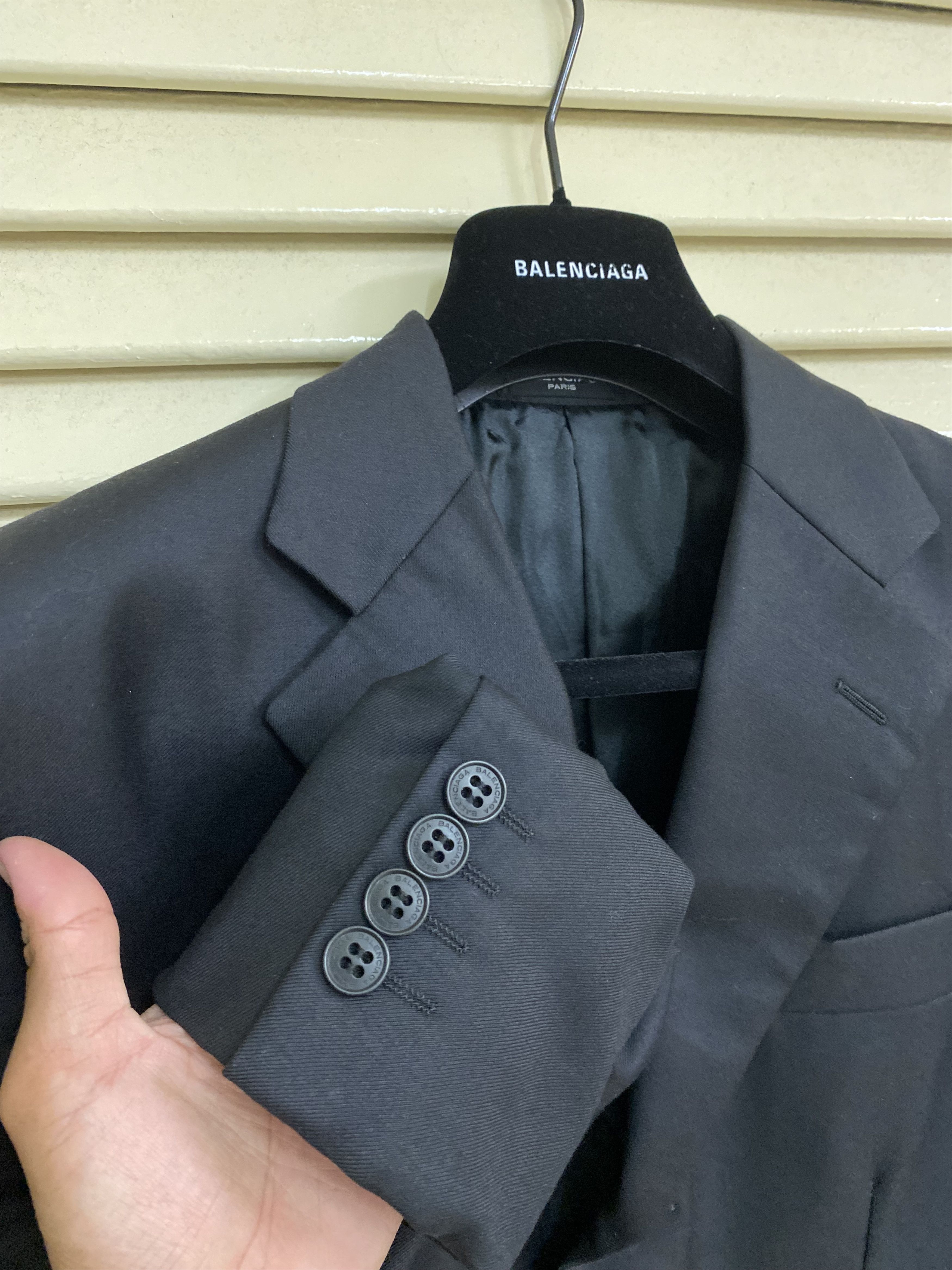 Balenciaga NWT Balenciaga Wool Single Breasted Blazer Size 40R - 6 Thumbnail