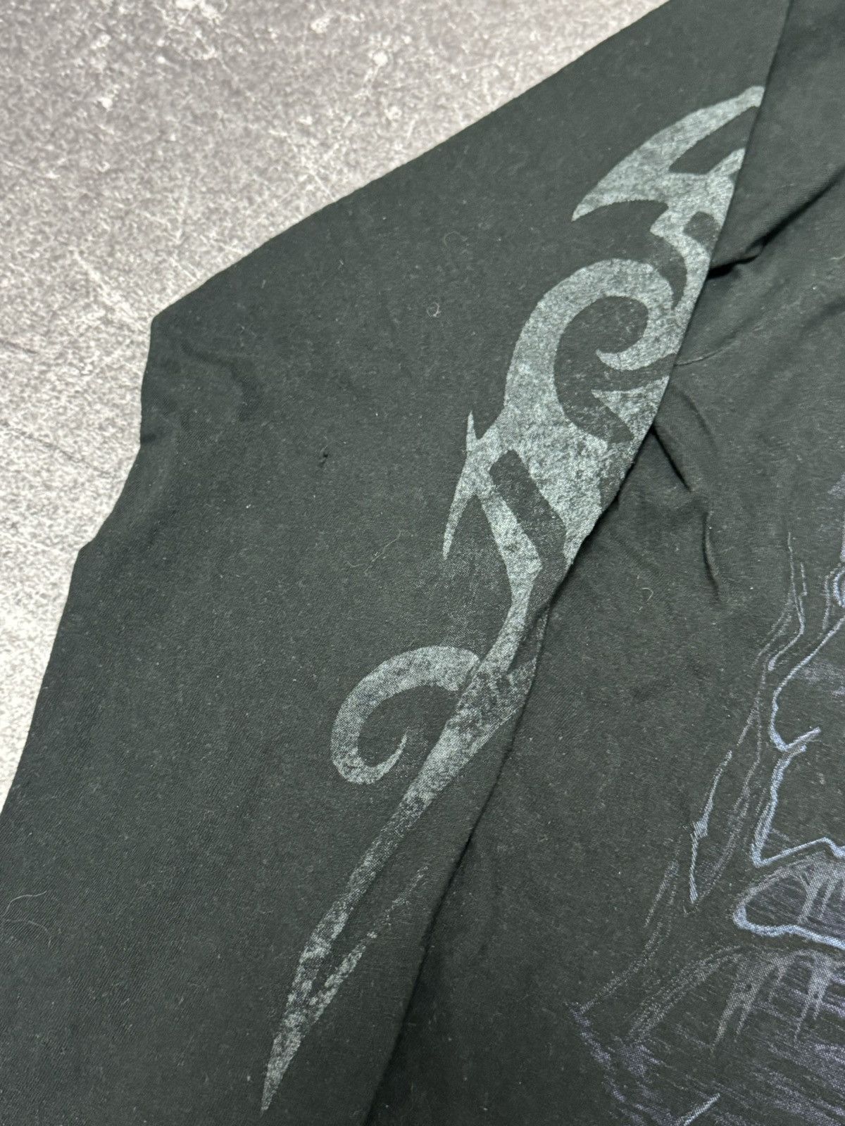 Vintage Vintage 90s Skull Longsleeve Spiral Y2K Affliction Style Size US L / EU 52-54 / 3 - 8 Thumbnail