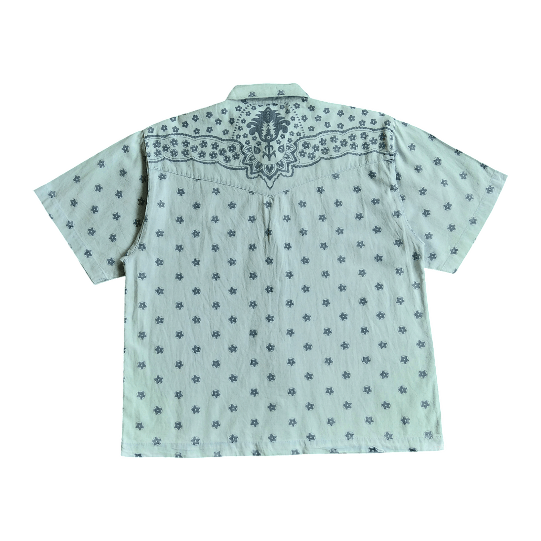 If Six Was Nine × Japanese Brand × Kapital Vtg 90s PEPE All Over Print Boxy Snap Button Shirt Size US M / EU 48-50 / 2 - 2 Thumbnail