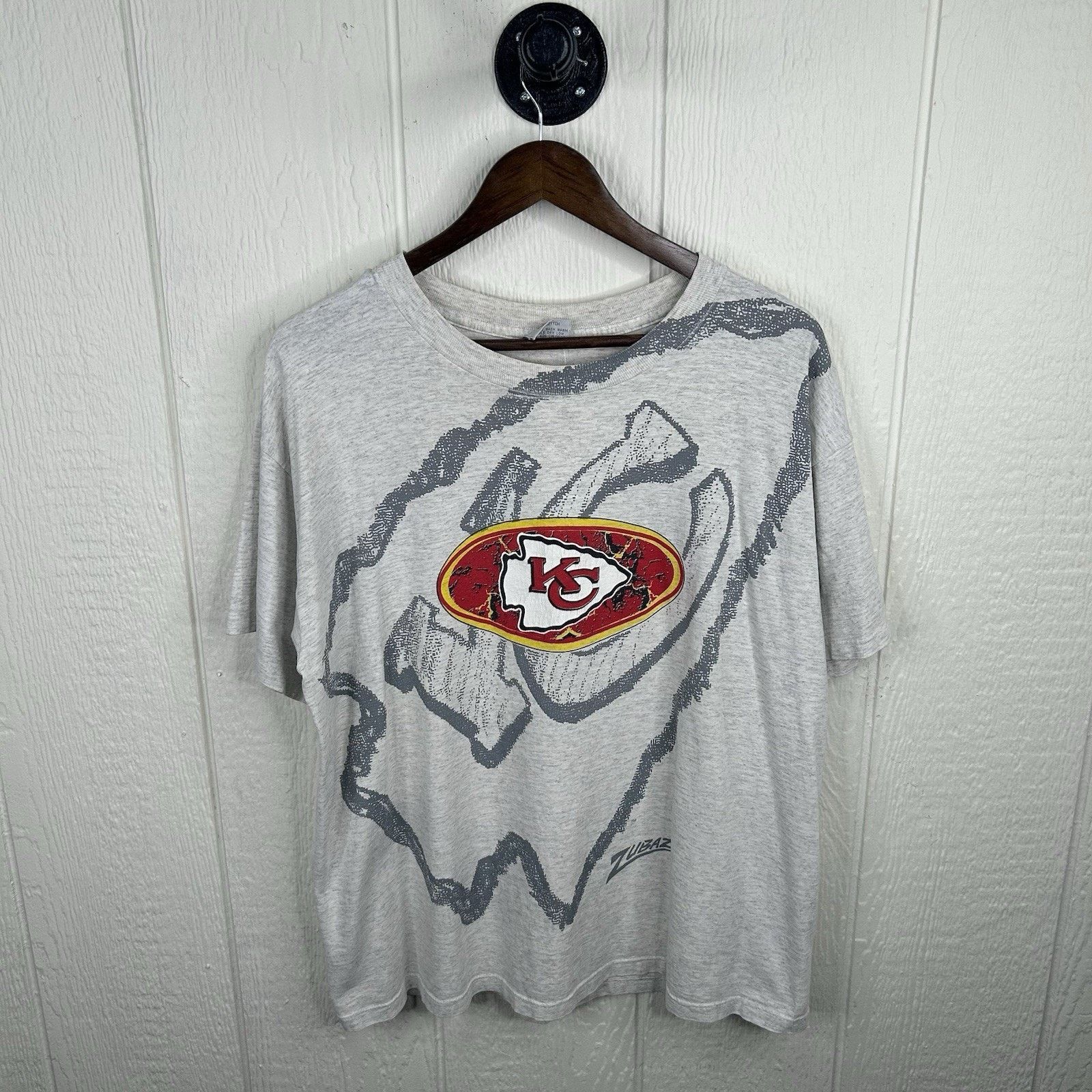 Zubaz Vintage 90’s NFL Kansas City Chiefs AOP Tee Size X-Large Size US XL / EU 56 / 4 - 1 Thumbnail