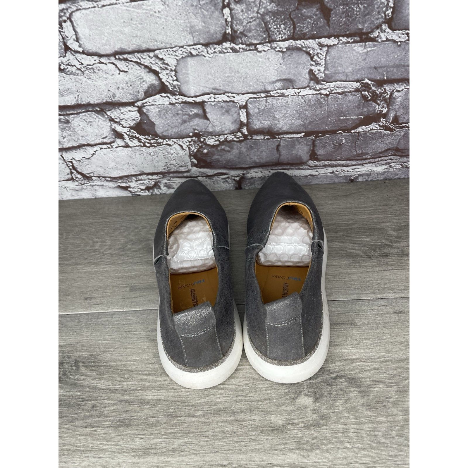 Johnston & Murphy Johnston & Murphy Tru Foam Dakota Silver Leather Sneakers Sh Size US 8 / IT 38 - 4 Thumbnail