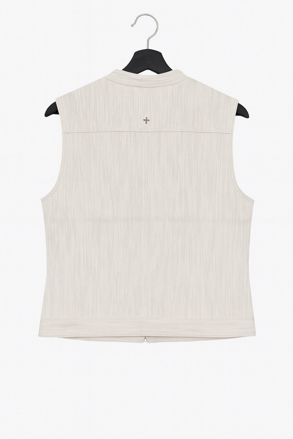 Lancel Vintage Lancel Paris Men’s Sleeveless Zip Vest Beige Cotton Size S / US 4 / IT 40 - 2 Thumbnail