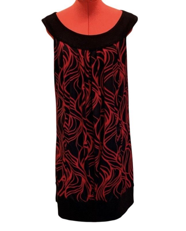 Other Glamour Black Red Botanical Sleeveless Dress Women’s Sz 12 Size XL / US 12-14 / IT 48-50 - 1 Thumbnail