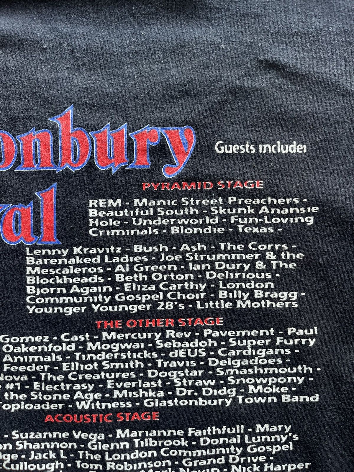 Band Tees × Vintage Vintage Glastonbury Festival 1999’s Tshirt Size US XL / EU 56 / 4 - 5 Thumbnail