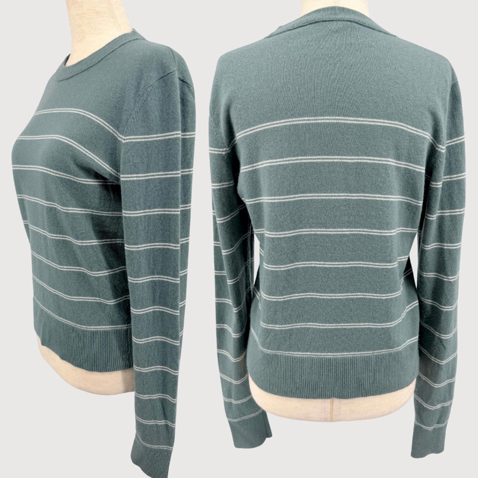 Vince Vince Wool Cashmere Striped Sweater Sage Green Size M Size M / US 6-8 / IT 42-44 - 3 Thumbnail