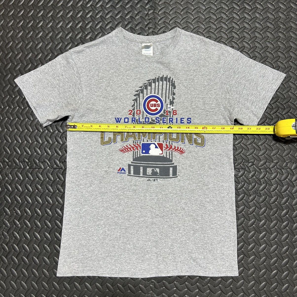 MLB Chicago Cubs 2016 World Series Champions Shirt Medium Gray Size US M / EU 48-50 / 2 - 6 Thumbnail