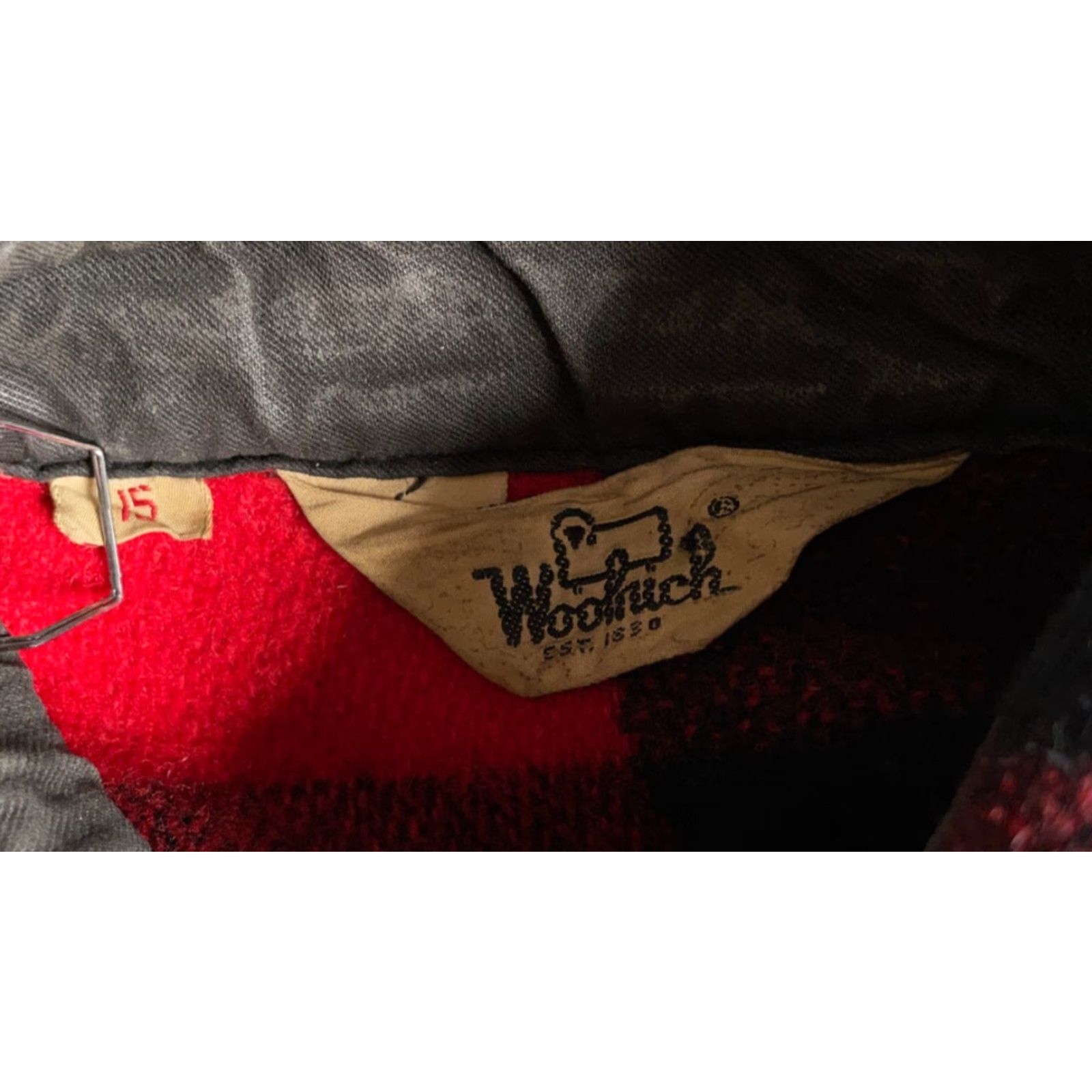 Vintage VINTAGE Woolrich Wool Shirt Jacket Mens 15 Small Red Black Buffalo Plaid Plaid Heavyweight Button-Up Wool Flannel 60s 70s Hipster Retro Size US S / EU 44-46 / 1 - 3 Thumbnail