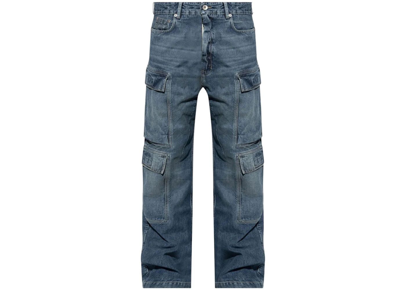Rick Owens DRKSHDW Double Cargo Jeans Washed Indigo Size US 32 / EU 48 - 1 Thumbnail