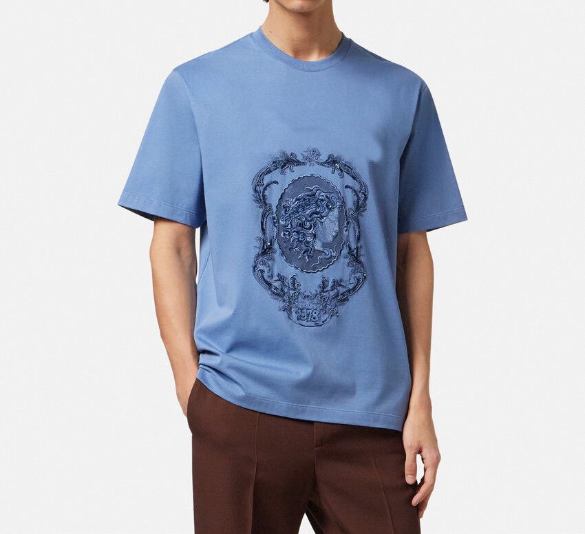 Other Men’s Blue Punk Cameo T-Shirt – Alternative Graphic Tee Size US M / EU 48-50 / 2 - 4 Thumbnail
