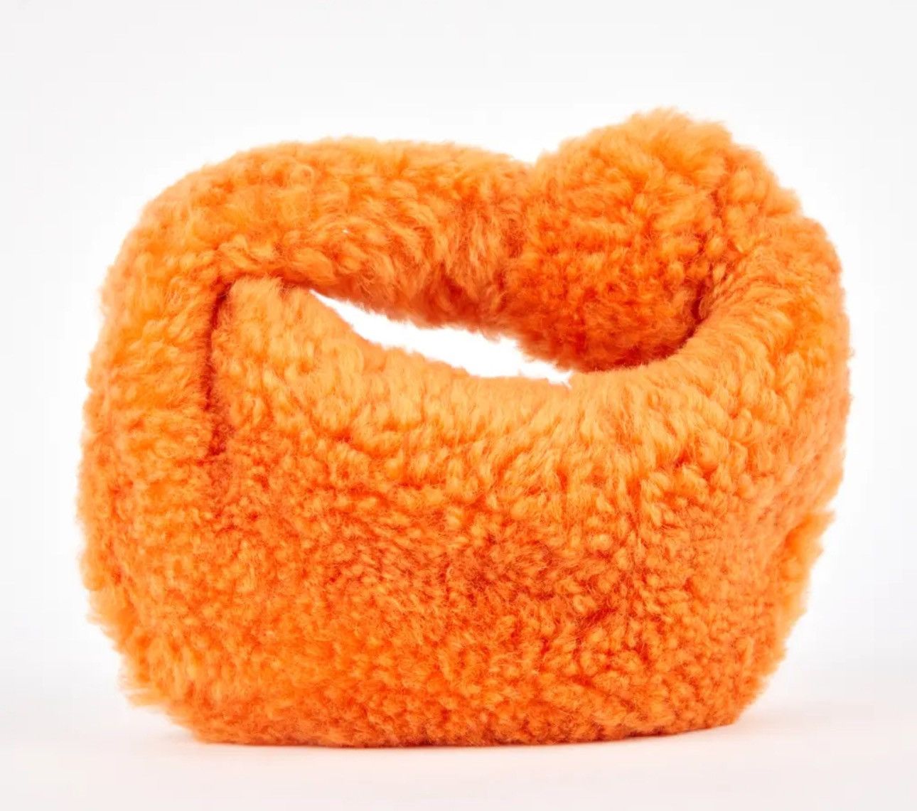 Bottega Veneta BOTTEGA VENETA Mini The Jodie - Orange Shearling Leather Bag Size ONE SIZE - 2 Thumbnail
