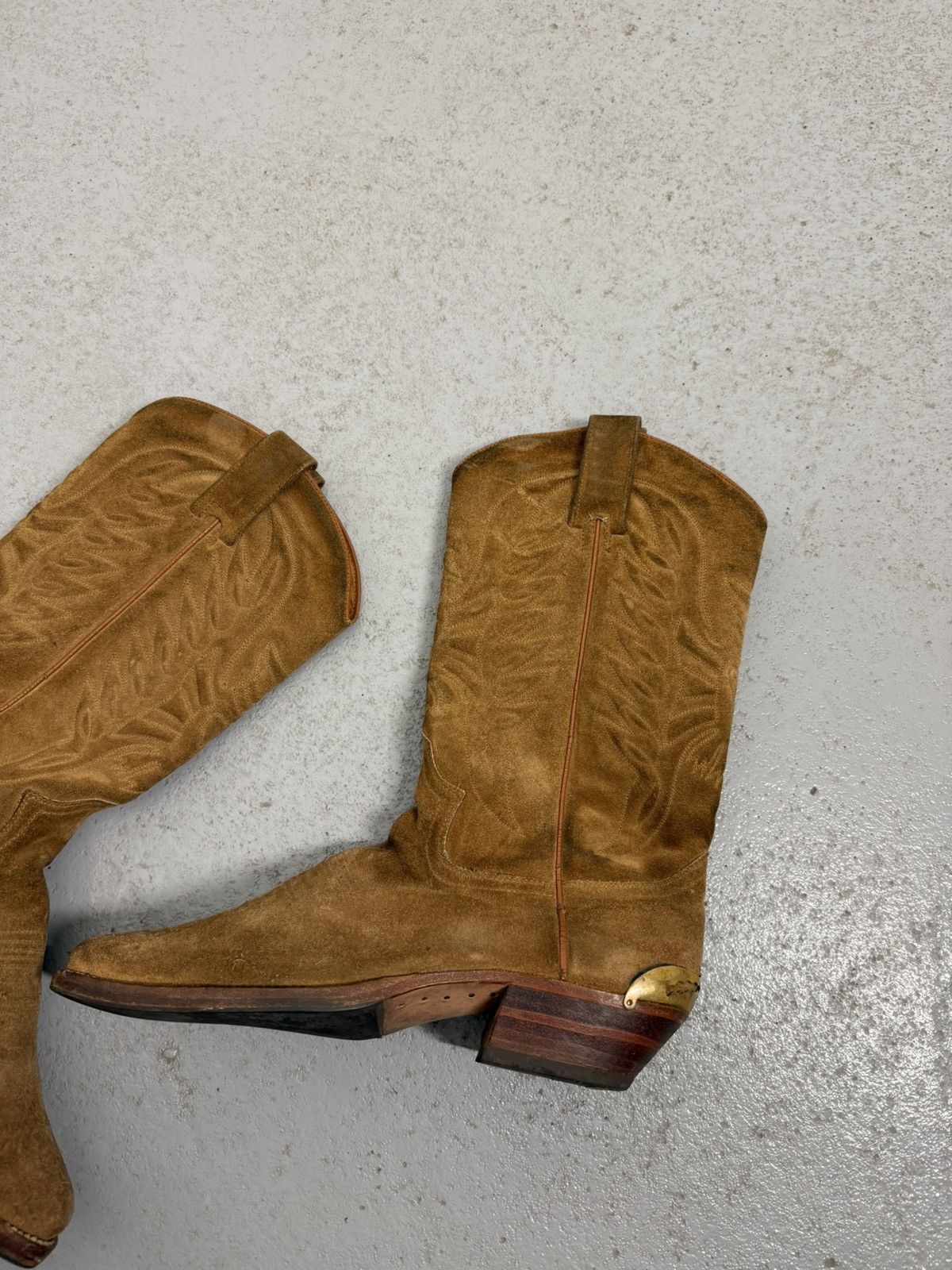 Sendra Vintage Sendra Cowboy Suede Leather Boots Size US 9.5 / EU 42-43 - 2 Thumbnail