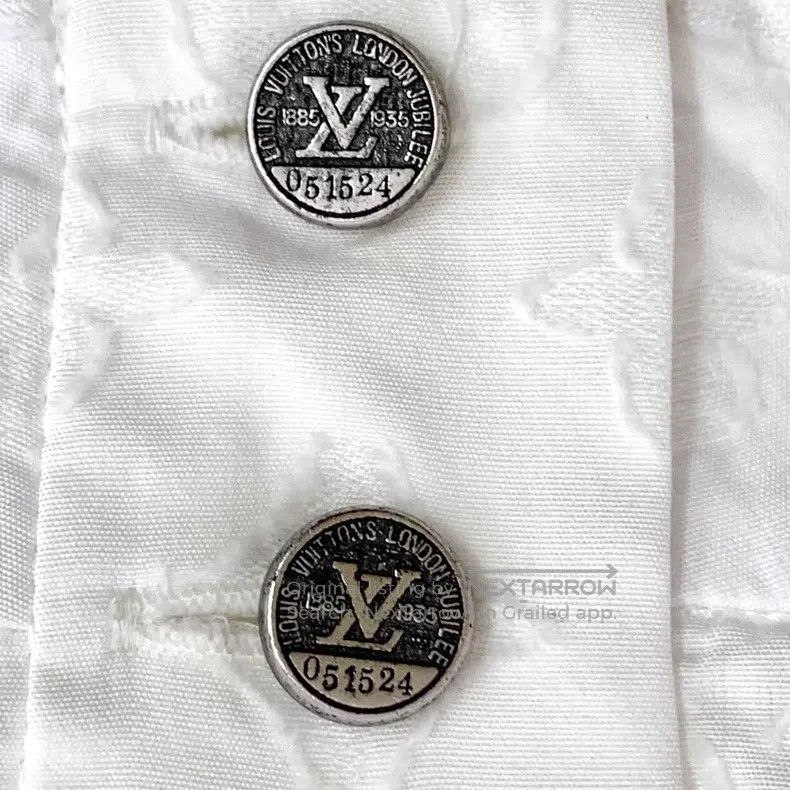 Louis Vuitton Louis Vuitton White logo jacquard full-print cotton crew n Size XS / US 0-2 / IT 36-38 - 5 Thumbnail