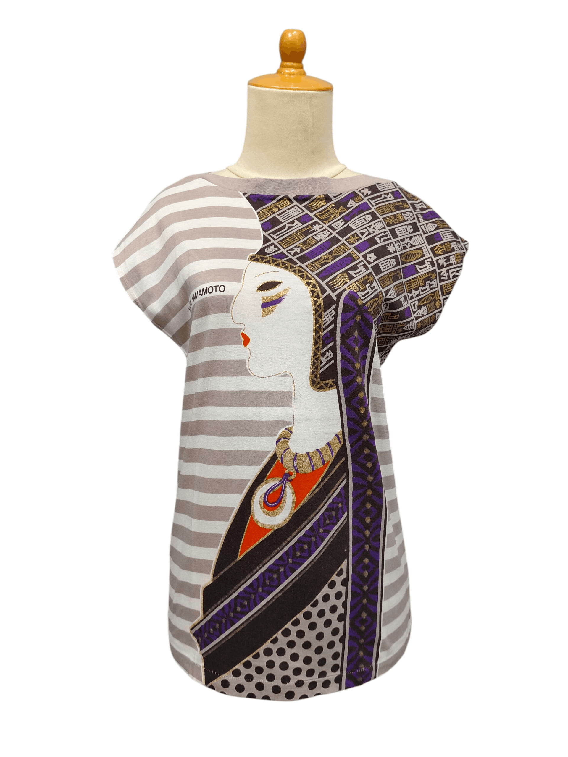 Kansai Yamamoto 80s Kansai- Archive Ethnic Art Print Stiped Sleeveless Top Size M / US 6-8 / IT 42-44 - 1 Thumbnail