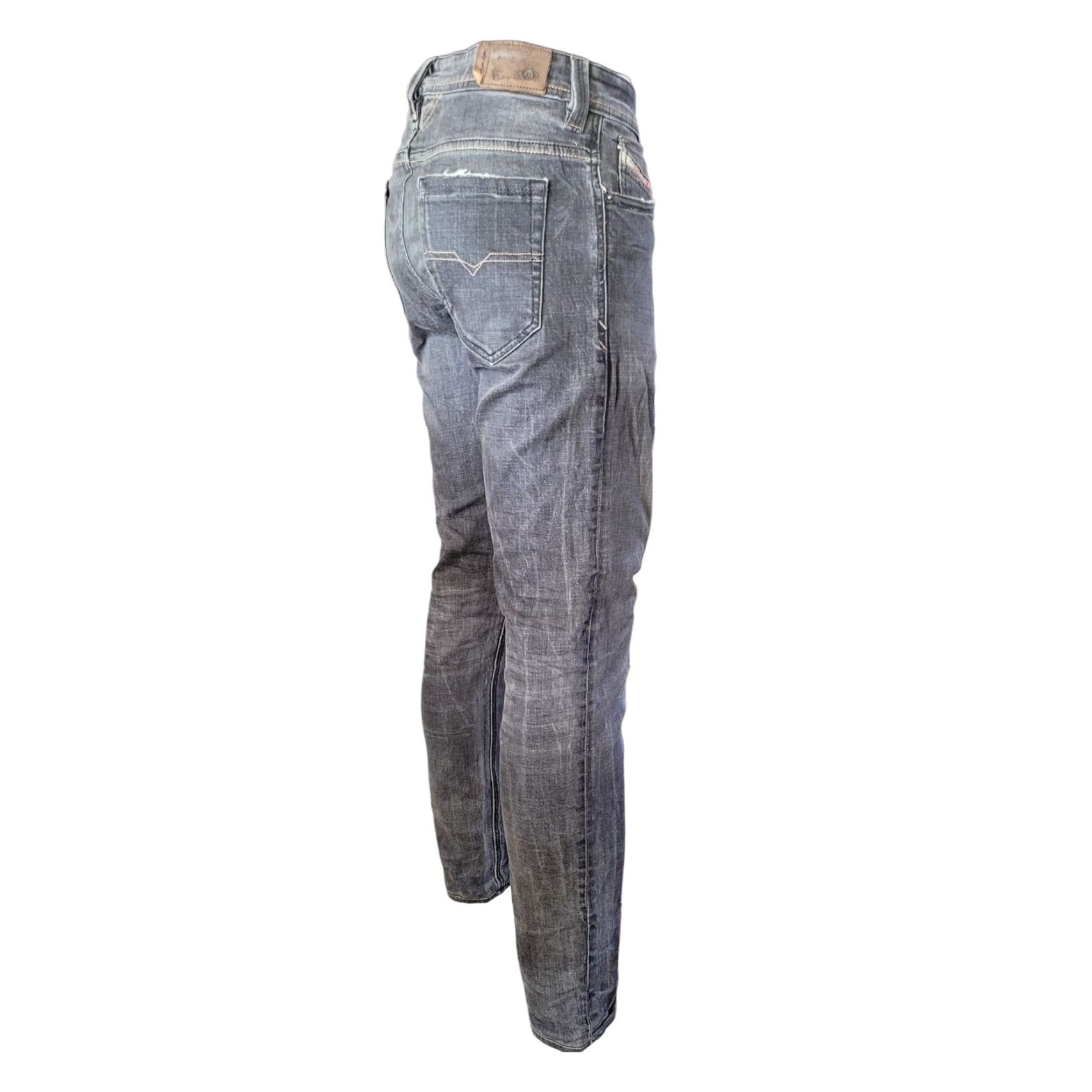 Diesel Diesel Industry Jeans – W34 – Grey – Regular Denim Jeans – 34 in Waist – Dark Wash – Men Size US 34 / EU 50 - 4 Thumbnail