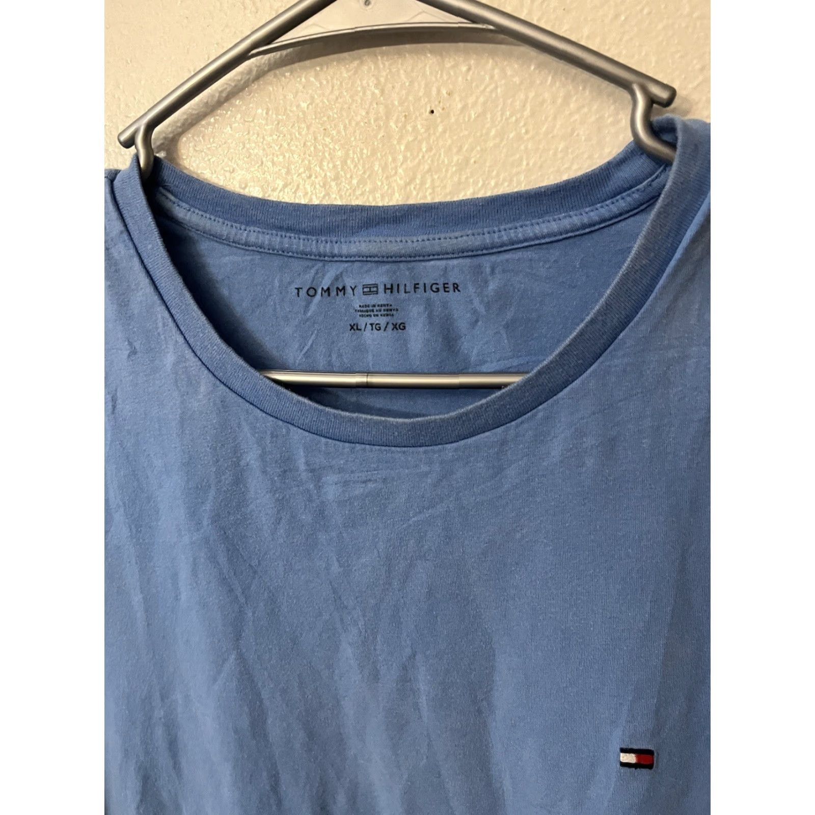 Tommy Hilfiger Tommy Hilfiger Mens T-Shirt Crew Neck Short Sleeve Blue L Shirt Size US L / EU 52-54 / 3 - 2 Thumbnail