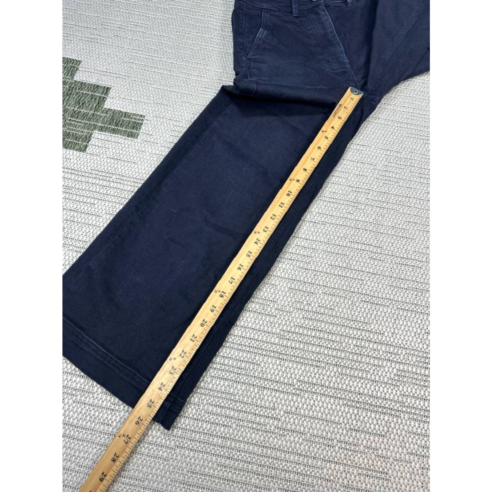 Everlane Everlane Jeans Womens 2 Dark Blue Denim Wide-Leg Jeans Size 26" / US 2 / IT 38 - 2 Thumbnail