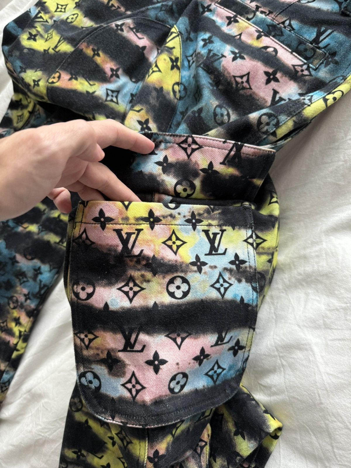 Louis Vuitton LV Multicolor Monogram Camo Cargo Pants