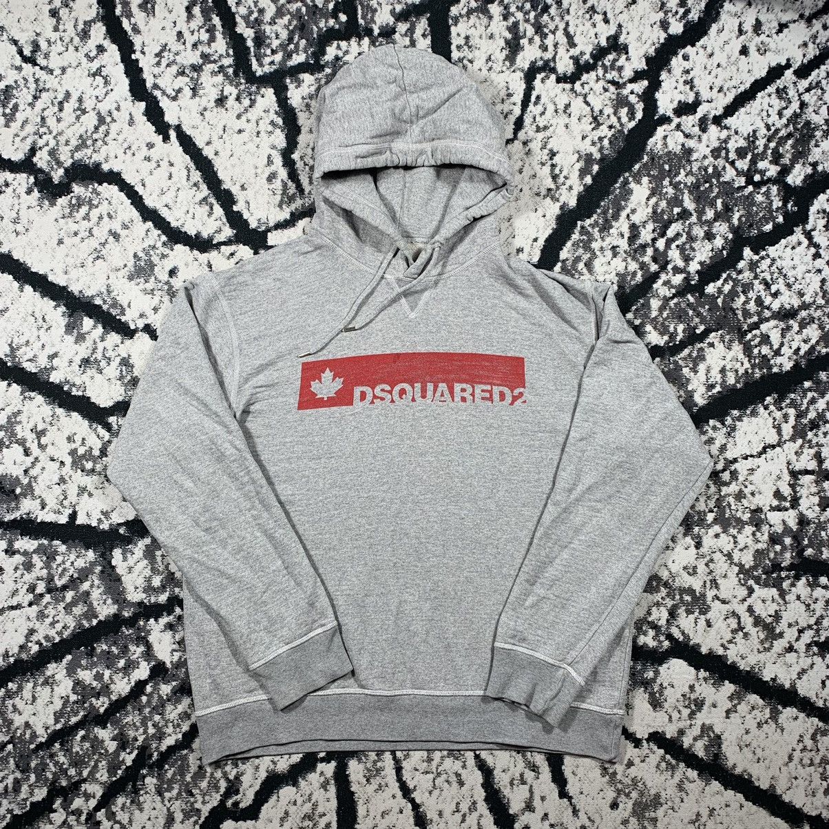 Designer × Dsquared2 Dsquared2 Big Logo Hoodie Sweatshirt Baggy Vintage Style Size US XL / EU 56 / 4 - 1 Thumbnail